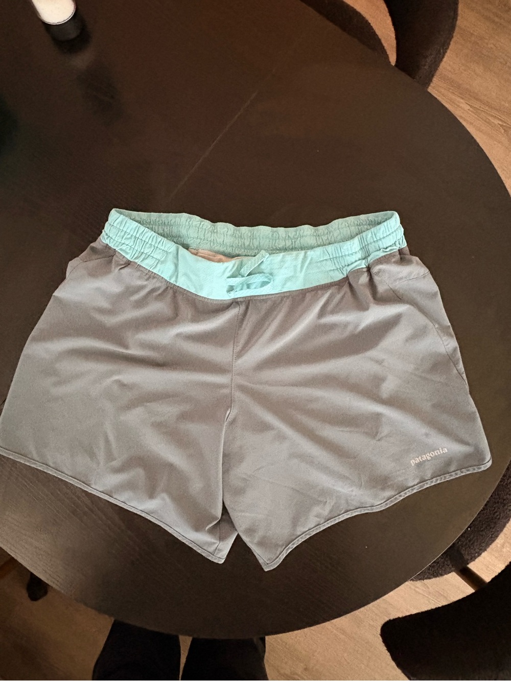 Patagonia Women’s Gray Shorts with Mint Waistband